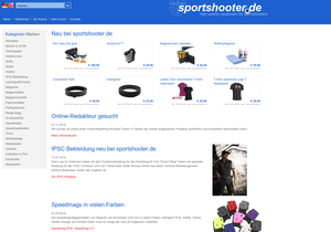 Screenshot der Shop-Webseite von sportshooter.de