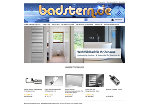Screenshot der Shop-Webseite von Badstern