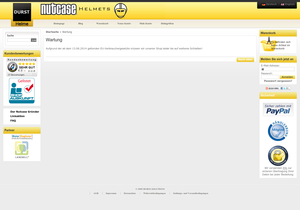 Screenshot der Shop-Webseite von Durst-Helme