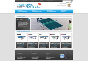 Screenshot der Shop-Webseite von tischtennisplatte24.com