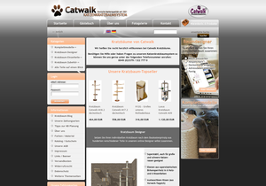 Screenshot der Shop-Webseite von Catwalk - Katzen Kratzbaum System