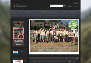 Screenshot der Shop-Webseite von softairstore Schwalm-Eder