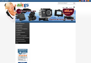 Screenshot der Shop-Webseite von MIOGA