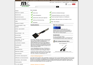 Screenshot der Shop-Webseite von RM Computertechnik
