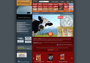 Screenshot der Shop-Webseite von jerkyshop.de
