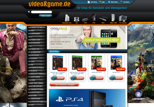 Screenshot der Shop-Webseite von videogame.de