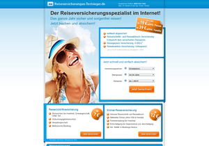 Screenshot der Shop-Webseite von reiseversicherungen-testsieger.de