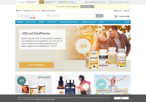 Screenshot der Shop-Webseite von VitalAbo - Vitamine & mehr!