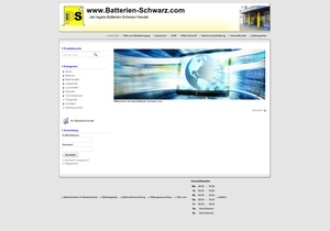 Screenshot der Shop-Webseite von Batterien-Schwarz