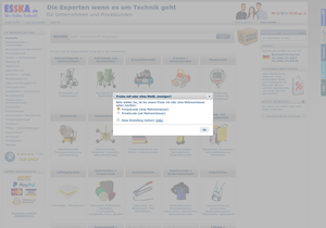 Screenshot der Shop-Webseite von ESSKA.de GmbH
