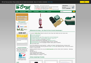 Screenshot der Shop-Webseite von Staubsaugermanufaktur.de