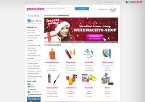Screenshot der Shop-Webseite von promostore.de