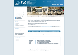 Screenshot der Shop-Webseite von taxiversicherungen-deutschland
