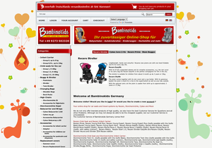 Screenshot der Shop-Webseite von Bambinokids