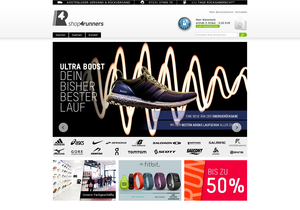 Screenshot der Shop-Webseite von shop4runners.com