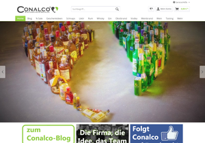 Screenshot der Shop-Webseite von Conalco - Spirituosen Online bestellen