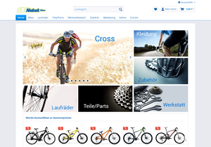 Screenshot der Shop-Webseite von Nubuk Bikes GmbH