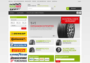 Screenshot der Shop-Webseite von reifenpilot24.de