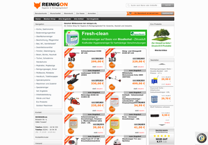 Screenshot der Shop-Webseite von Reinigon