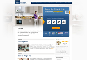 Screenshot der Shop-Webseite von Küche-Angebote.de