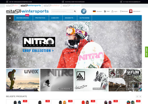 Screenshot der Shop-Webseite von mitaso-wintersports.de