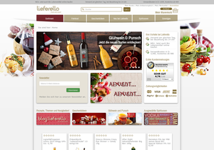 Screenshot der Shop-Webseite von Lieferello