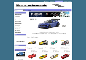 Screenshot der Shop-Webseite von Slotcarscheune.de