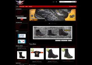 Screenshot der Shop-Webseite von 666 Roadstore