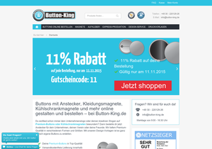Screenshot der Shop-Webseite von Button-King.de
