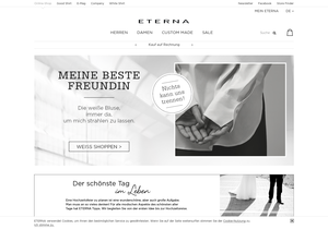 Screenshot der Shop-Webseite von eterna