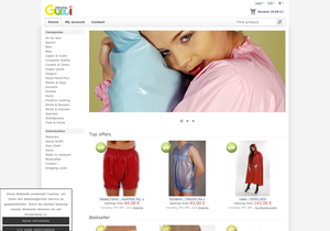 Screenshot der Shop-Webseite von guwi.de - Enjoy your fetish