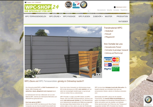 Screenshot der Shop-Webseite von www.wpc-shop24.de