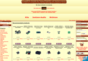 Screenshot der Shop-Webseite von DARISUS