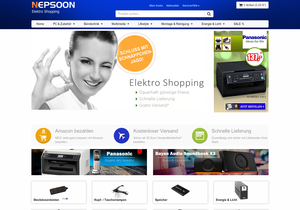 Screenshot der Shop-Webseite von Nepsoon