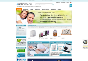 Screenshot der Shop-Webseite von utiliano.de