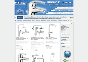 Screenshot der Shop-Webseite von 4Bad.de