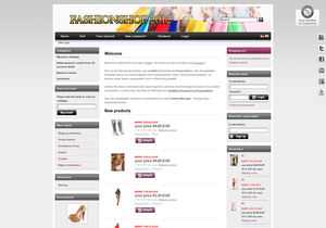 Screenshot der Shop-Webseite von fashionshop2012.de
