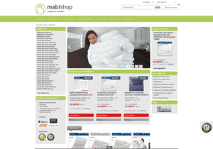 Screenshot der Shop-Webseite von mabishop