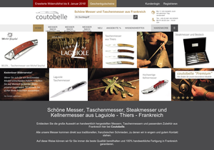 Screenshot der Shop-Webseite von coutobelle