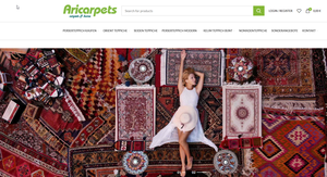 Screenshot der Shop-Webseite von Aricarpets
