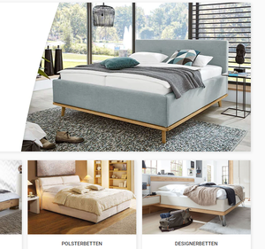 Screenshot der Shop-Webseite von Betten.de