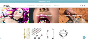 Screenshot der Shop-Webseite von Cristal-Jewelry