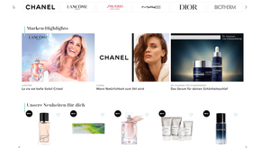 Screenshot der Shop-Webseite von Douglas.de