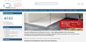 Screenshot der Shop-Webseite von Dusche 24