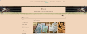 Screenshot der Shop-Webseite von Fair zum Pferd Shop
