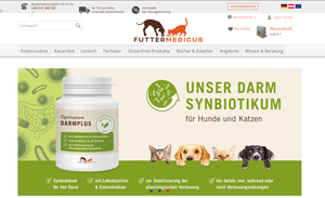 Screenshot der Shop-Webseite von Futtermedicus