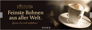 Screenshot der Shop-Webseite von Kaffee-Welt24