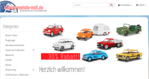 Screenshot der Shop-Webseite von klemmbaustein-welt.de