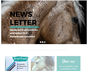 Screenshot der Shop-Webseite von Krähenbusch Pferdefutter