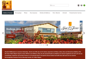 Screenshot der Shop-Webseite von Mallorca-Versand